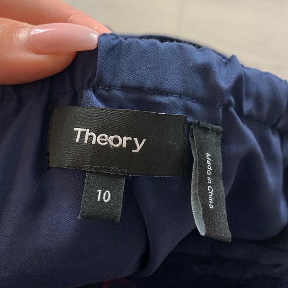 Theory Nayline Embroidered Navy Lace Dress - Picture 9 of 14